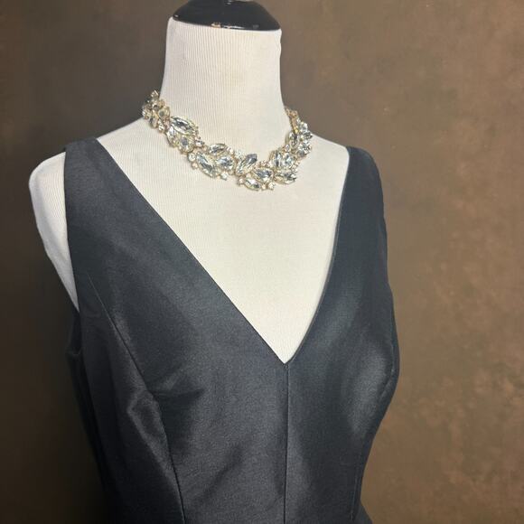 Monique Lhuillier ML Collection Black High-Low Lace Hem Gown – Size 10 - Picture 3 of 13